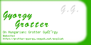 gyorgy grotter business card